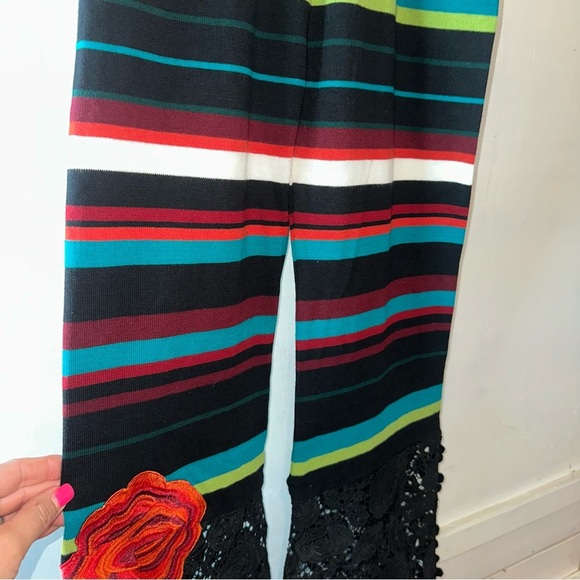 NWT Rodeo Quincy ELLA-ROSE Hobo Gypsy NWT Fiesta Crochet Flare Pants Size: Small - Picture 2 of 10